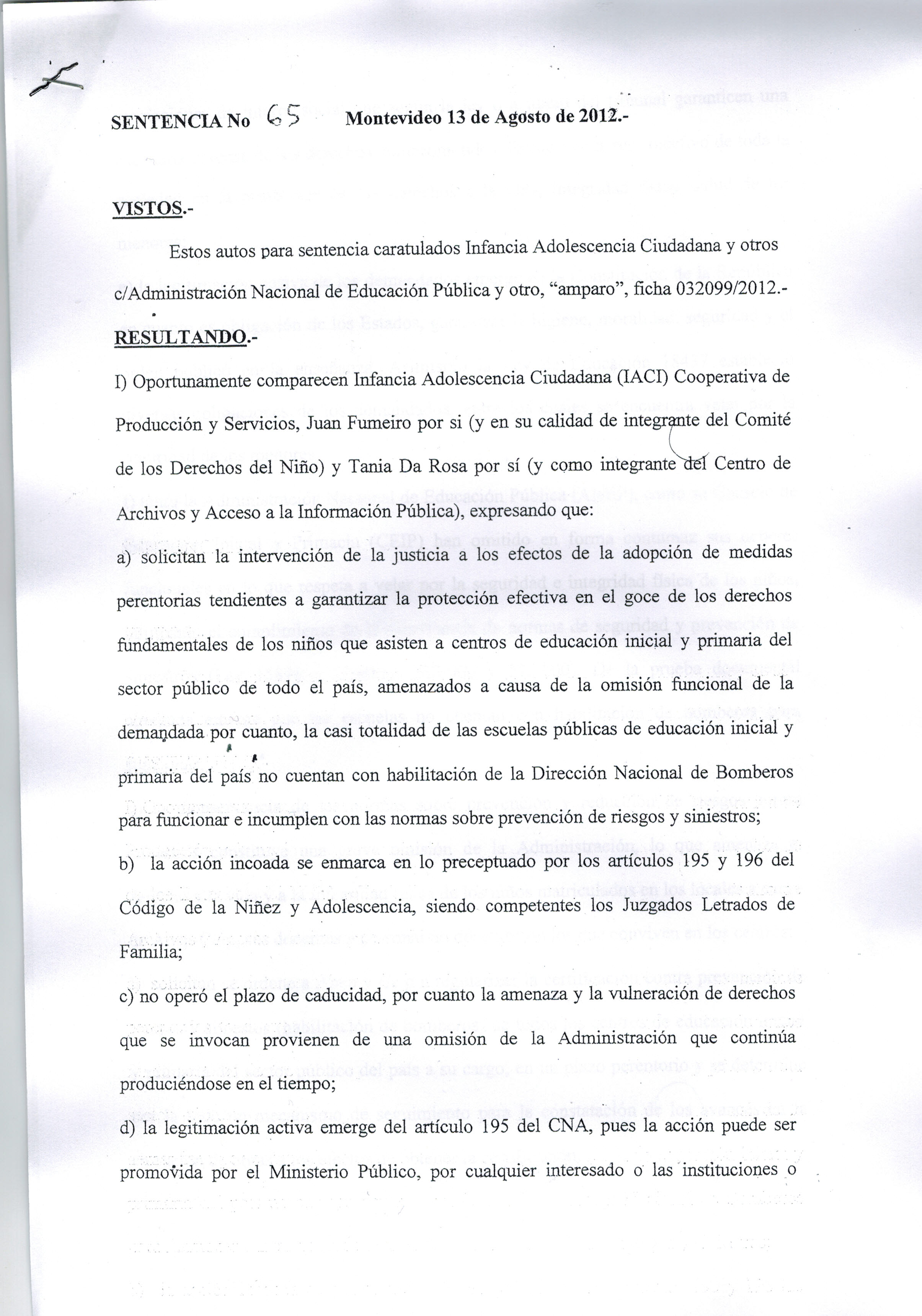 En un fallo histórico, la Justicia condena a la ANEP adoptar medidas de seguridad contra incendios en 2.300 escuelas del sector público. El organismo deberá haber iniciado todos los trámites en un plazo de 120 días