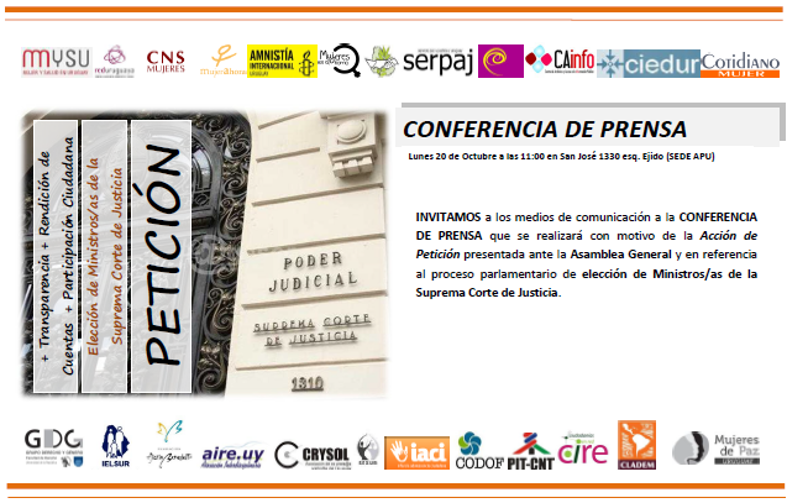 Organizaciones reclaman transparencia y participación en elección de ministros/as de la Suprema Corte