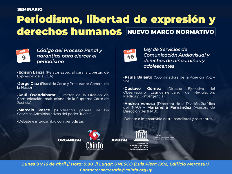 Seminario sobre periodismo, libertad de expresión y derechos humanos